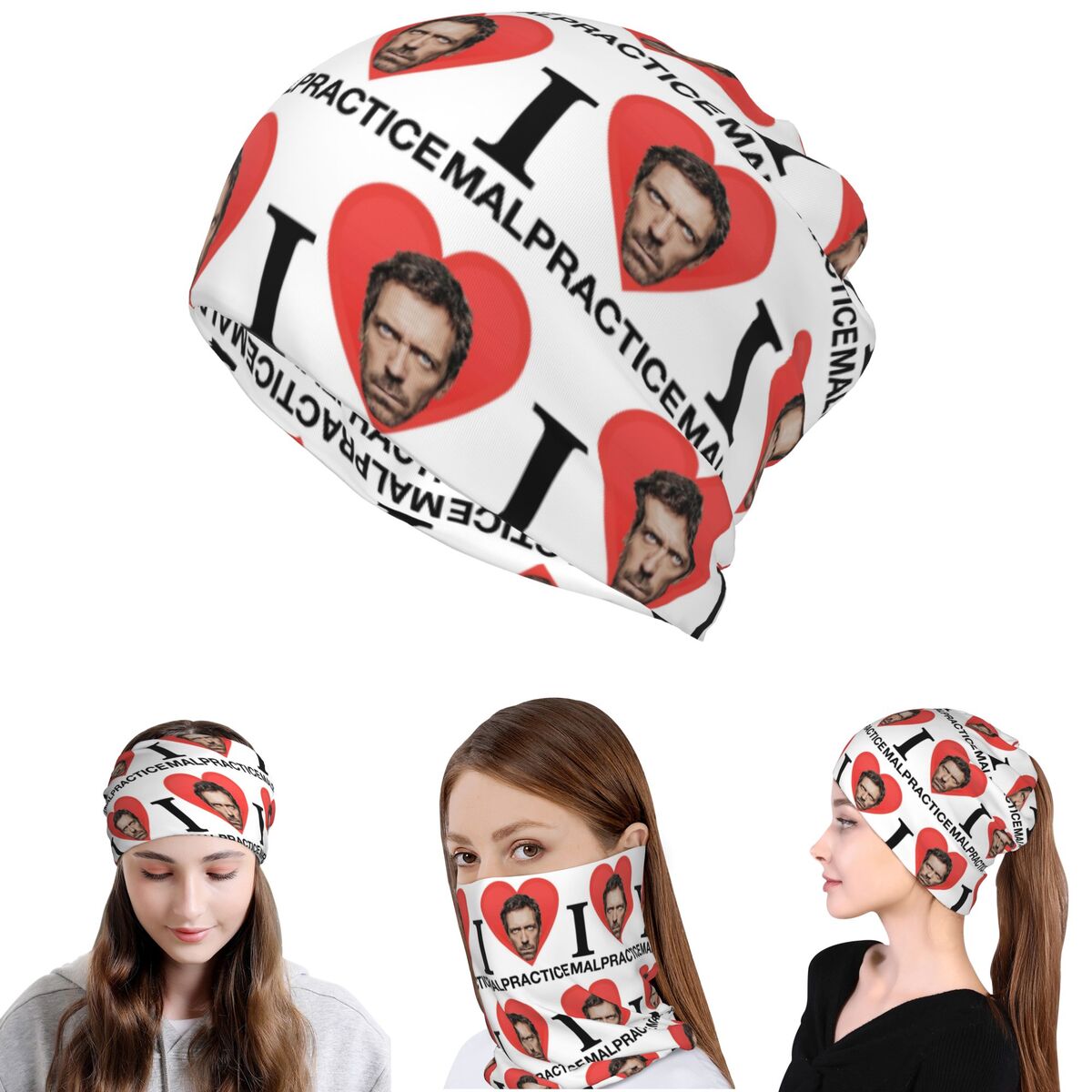 Beanie Winter Hat - Многофункциональный шарф-бандана/гейтер/повязка на голову/шапка-бини House MD
