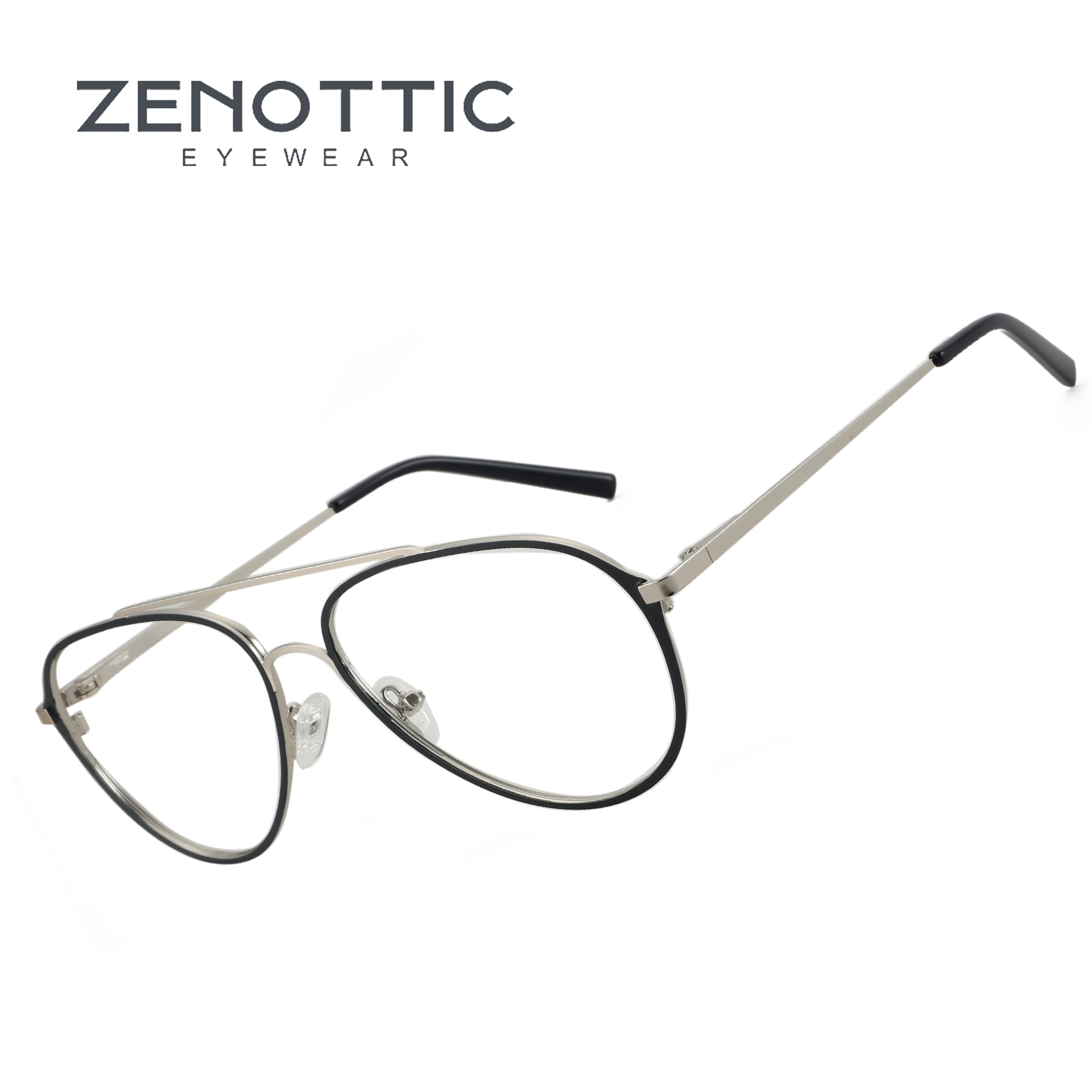 Men'S Fashion Non Prescription Glasses - Новые модные очки-авиаторы ZENOTTIC с двойной