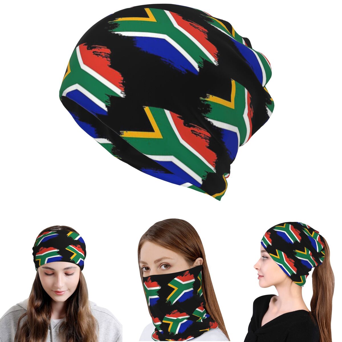 Beanie Winter Hat - Бандана-шарф с флагом Южной Африки Springboks,