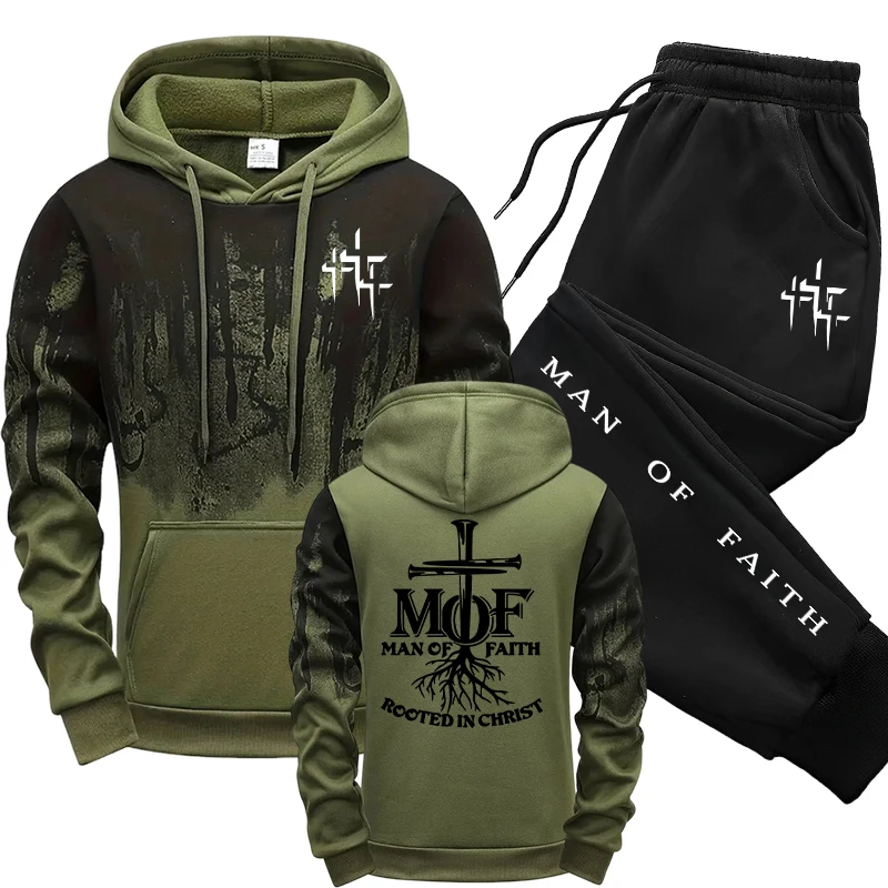 Men'S Fashion Hoodies - Мужской спортивный костюм Man of Faith:
