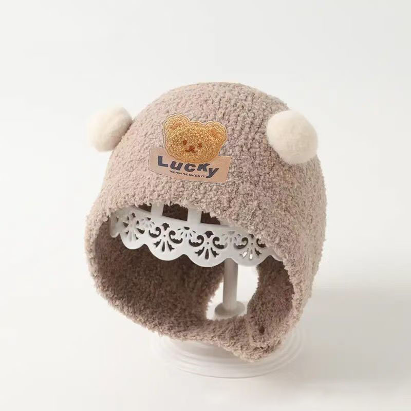 Beanie Winter Hat - Милая детская шапка с ушками медвежонка,
