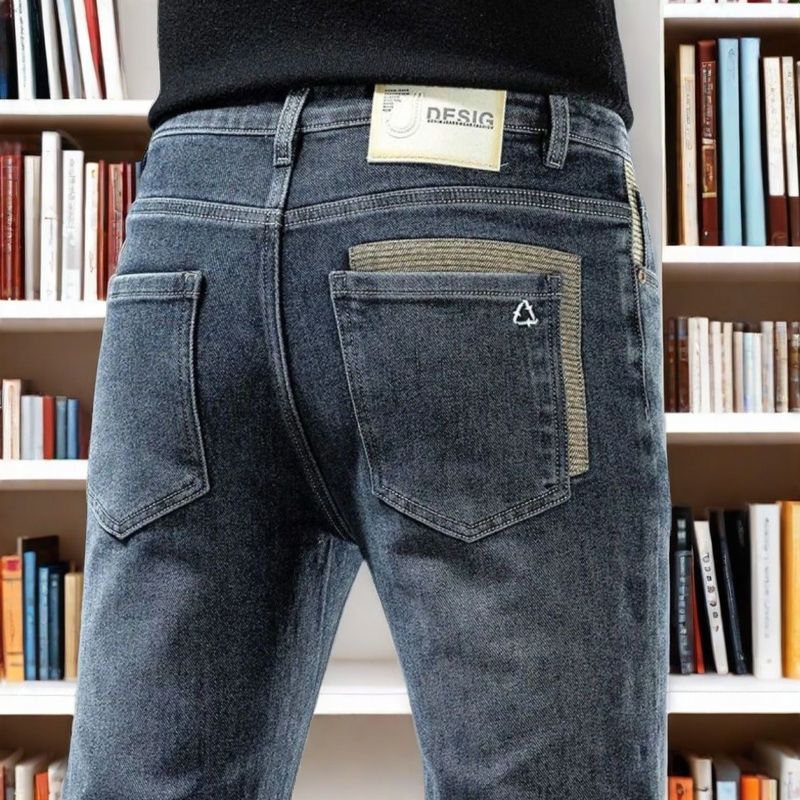 Men'S Fashion Jeans 2025 - Весна-Осень 2024, мужские элитные модные повседневные