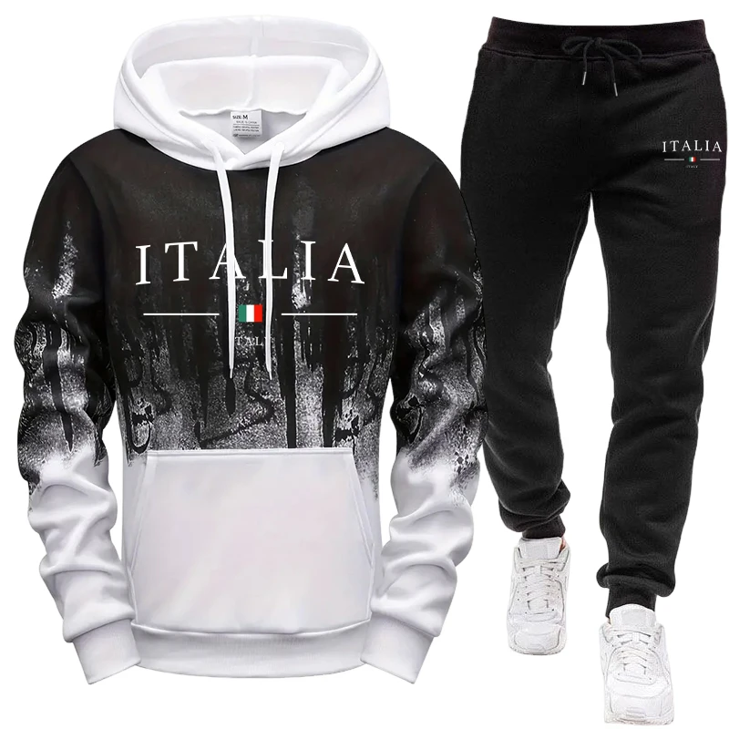 Men'S Fashion Hoodies - Осенне-зимний повседневный спортивный модный комплект: толстовка