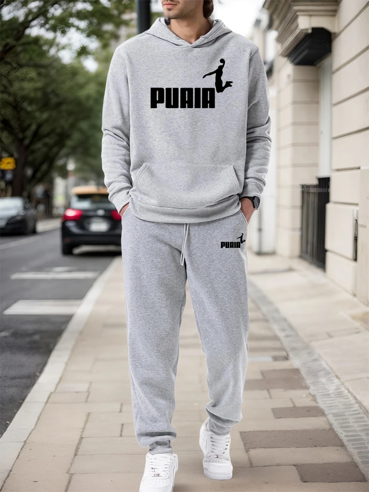 Men'S Fashion Hoodies - Мужской комплект: худи и брюки 2026