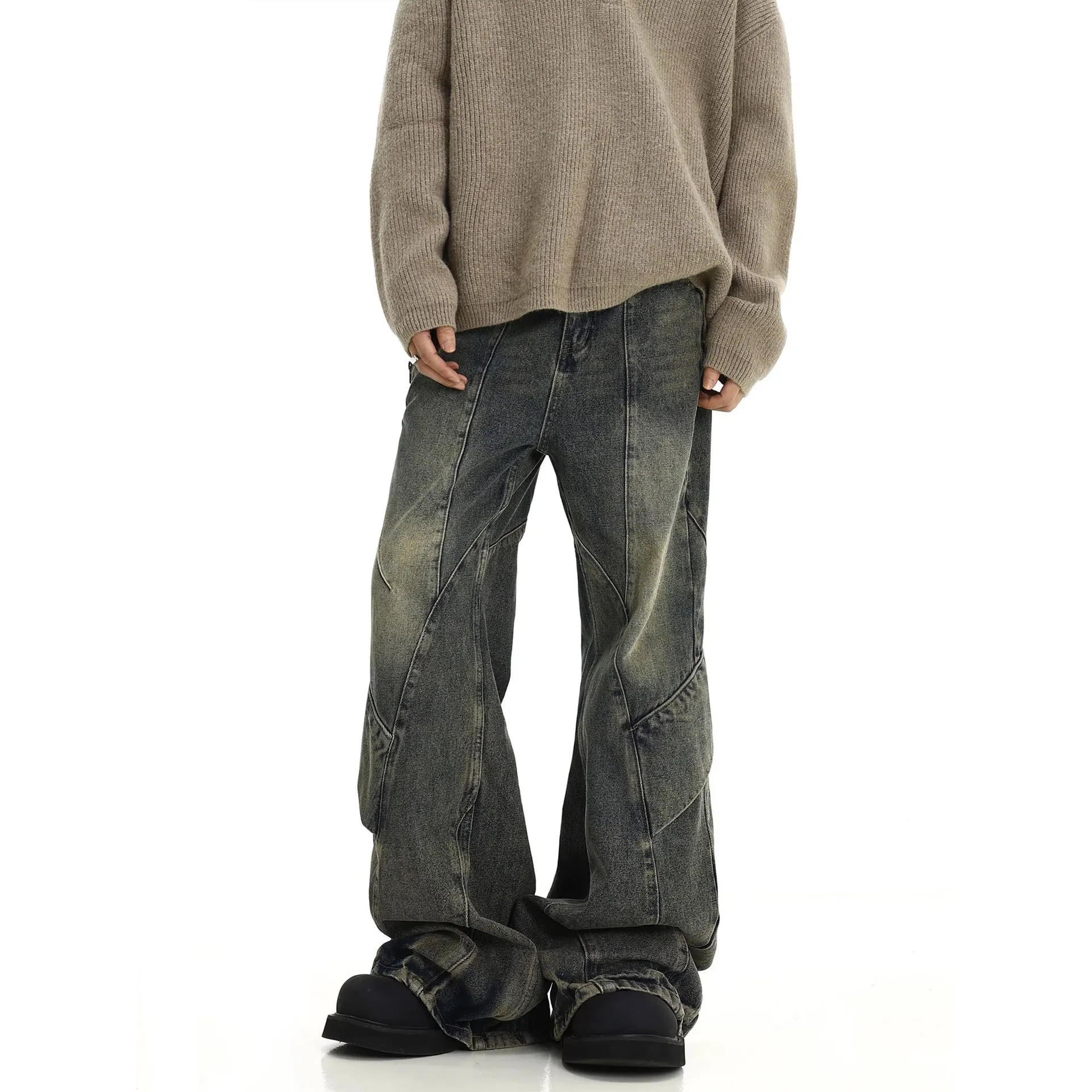 Men'S Fashion Jeans 2025 - Мужские джинсы, джинсовые брюки-клеш, брюки длиной
