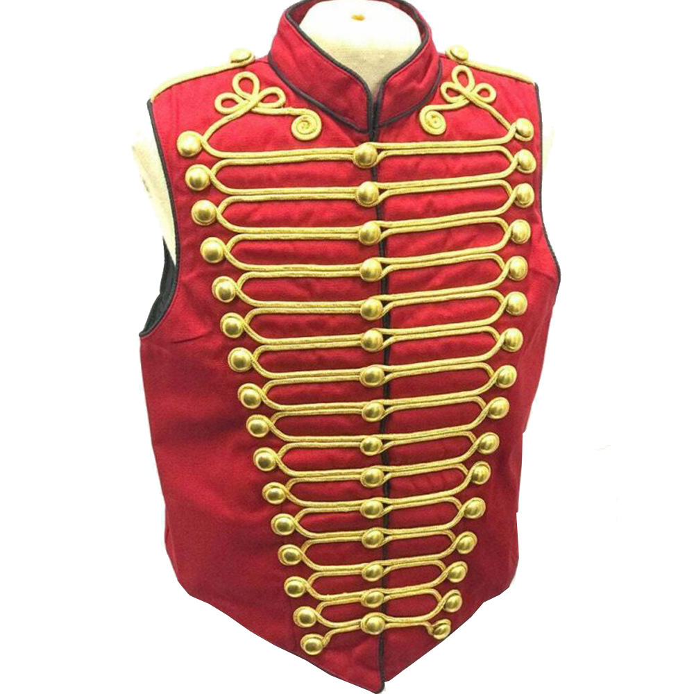 Tactical Vest Men - Взрослый косплей рок-группа красная замшевая куртка