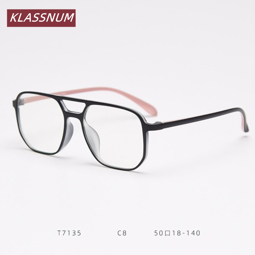 Men'S Fashion Non Prescription Glasses - Оправа для очков KLASSNUM Double Bridge