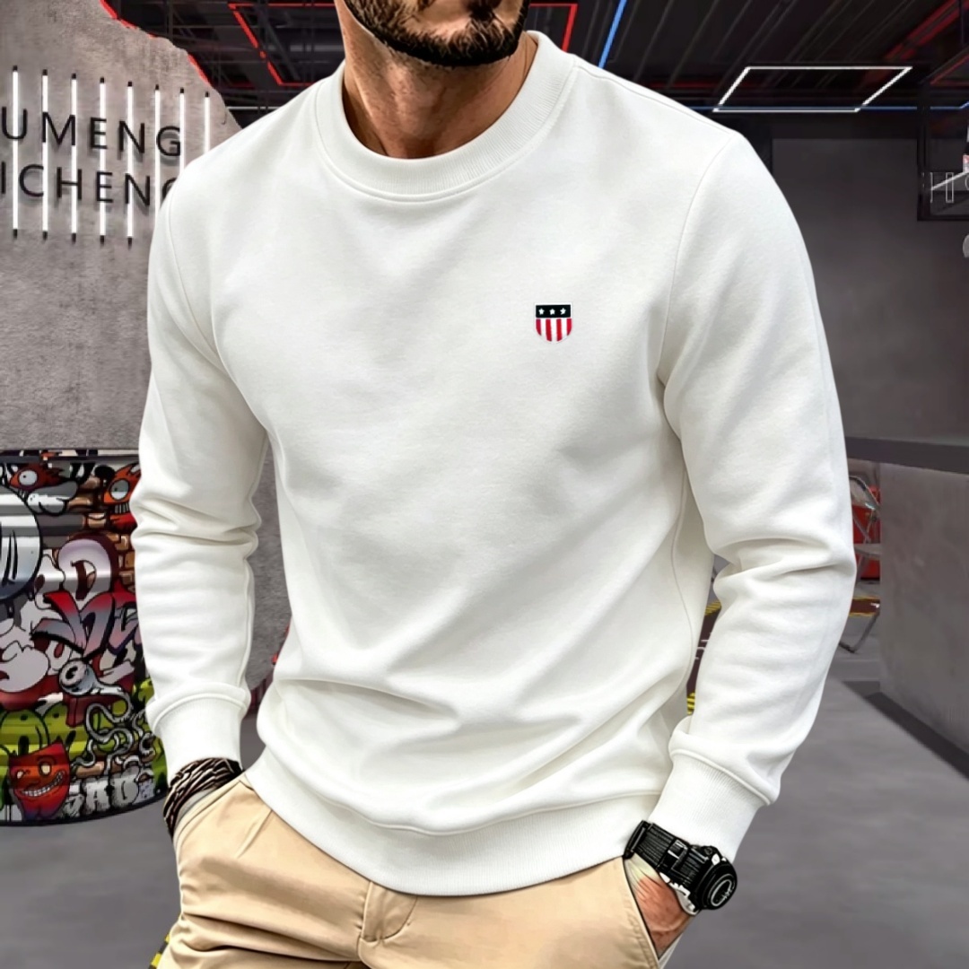 Mens Fashion Top - Мягкая хлопковая мужская футболка с длинным