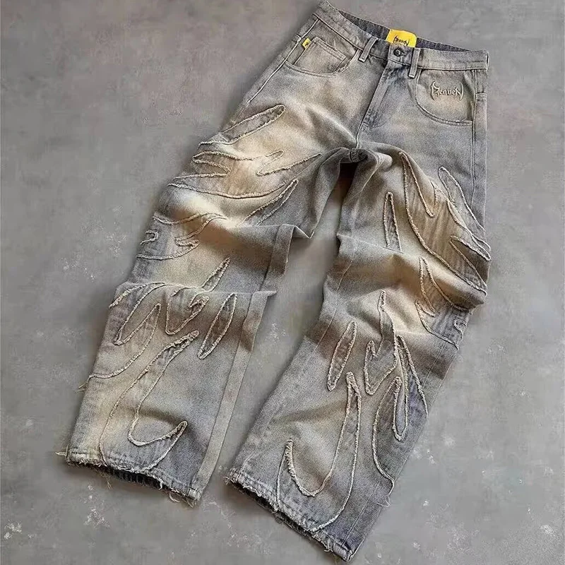 Уличные готические ретро широк – обзор и цена Men'S Fashion Jeans 2025