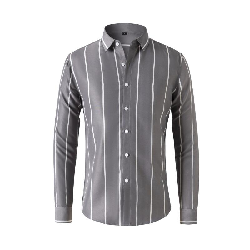Мужская полосатая рубашка с дл – обзор и цена Mens Fashion Dress Shirts
