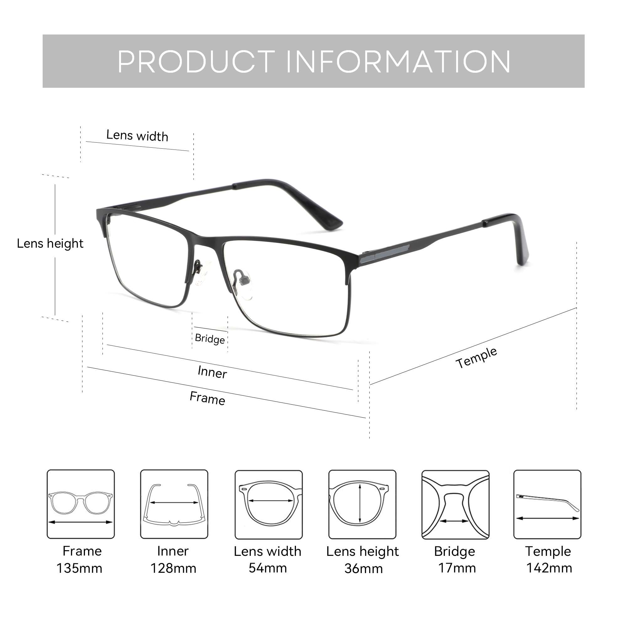 Мужские оптические очки ZENOTT – обзор и цена Men'S Fashion Non Prescription Glasses