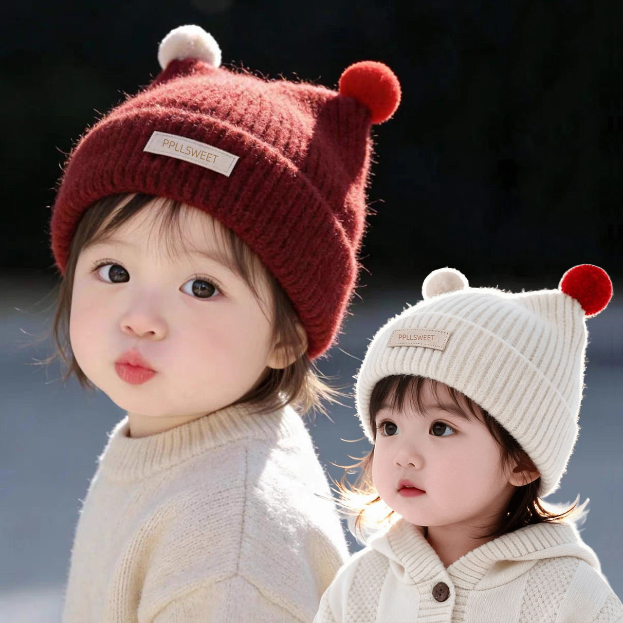 Вязаная шапка для малышей 1-4  – обзор и цена Beanie Winter Hat