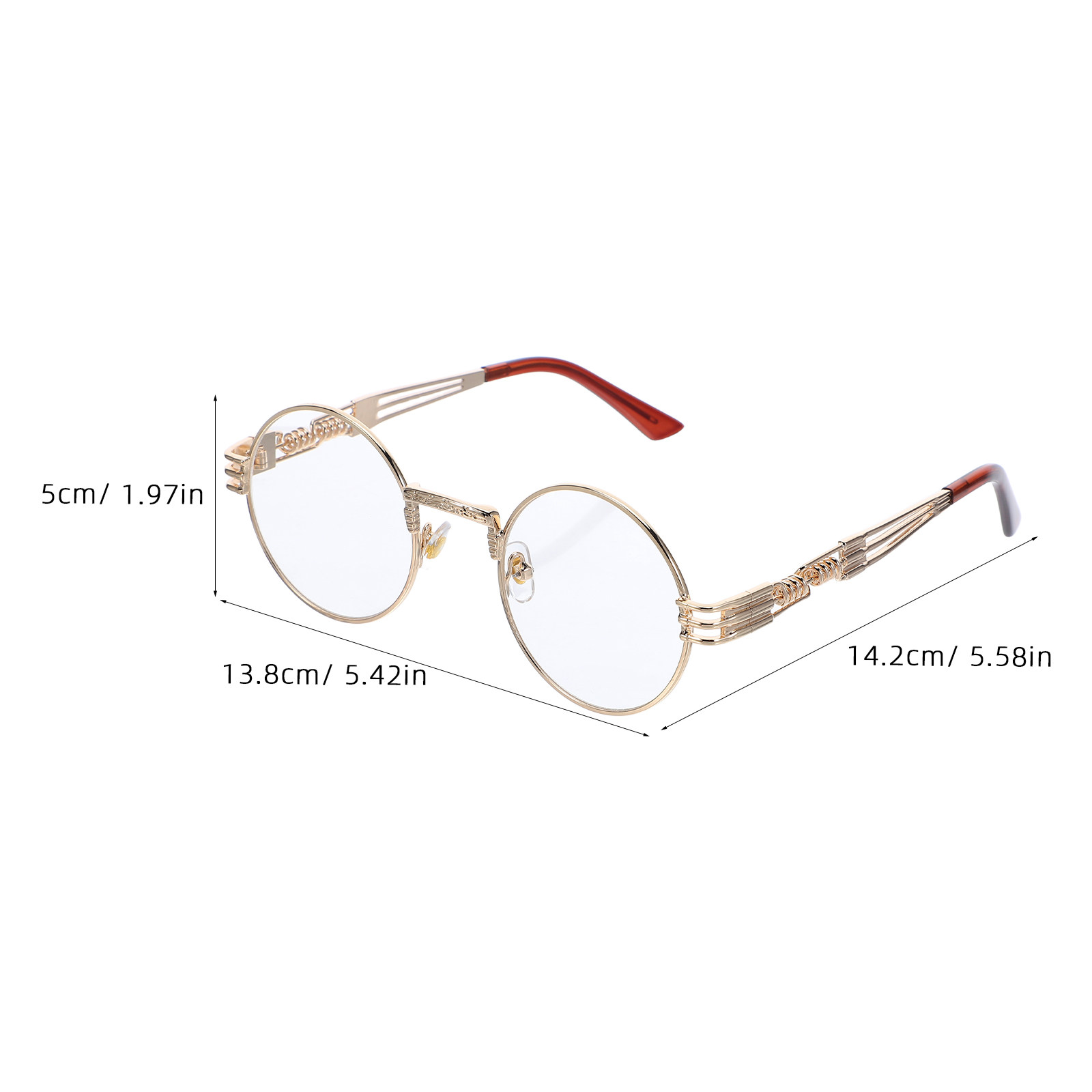 Винтажные круглые металлически – обзор и цена Men'S Fashion Non Prescription Glasses