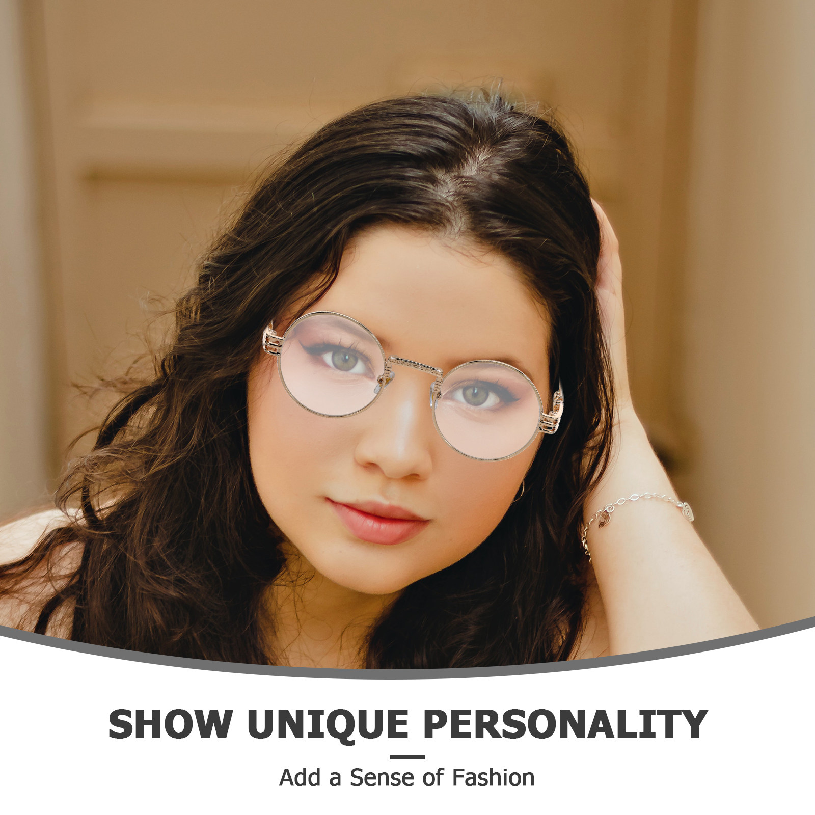 Винтажные круглые металлически – обзор и цена Men'S Fashion Non Prescription Glasses